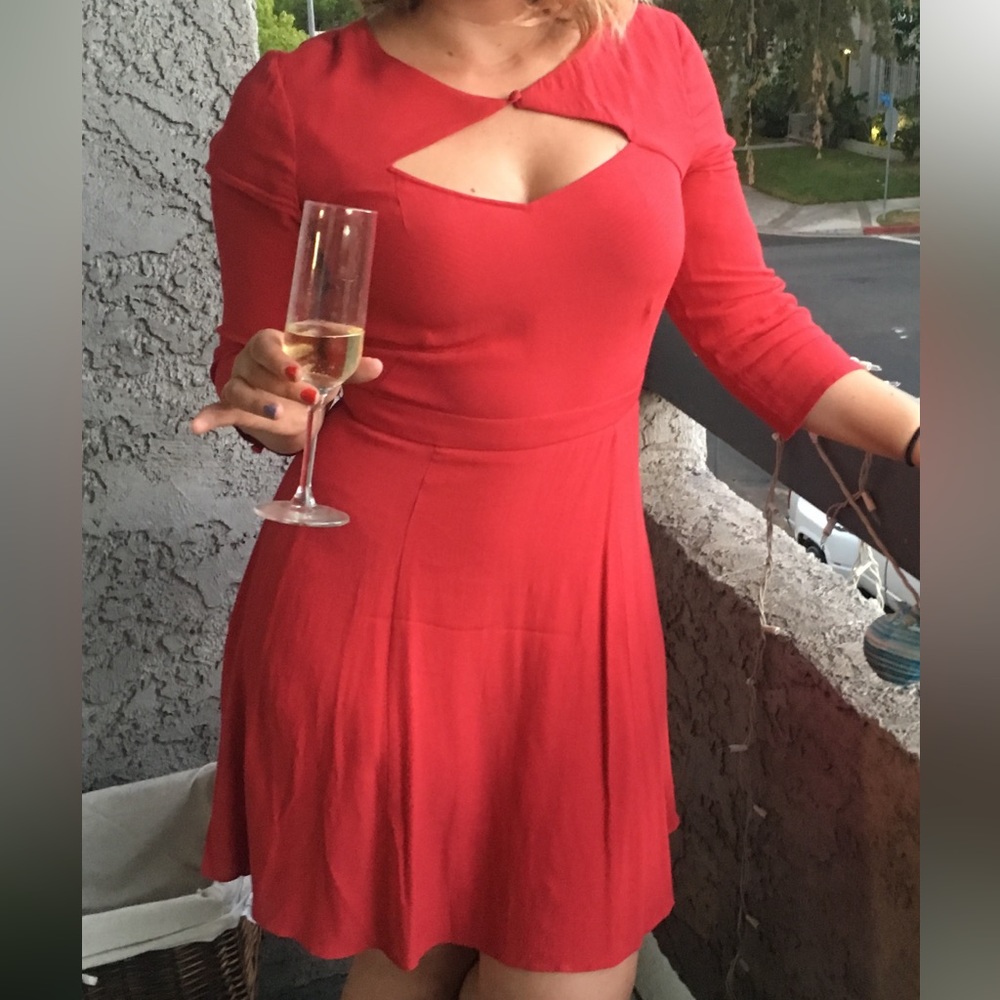Vintage red dress fits size 4-6